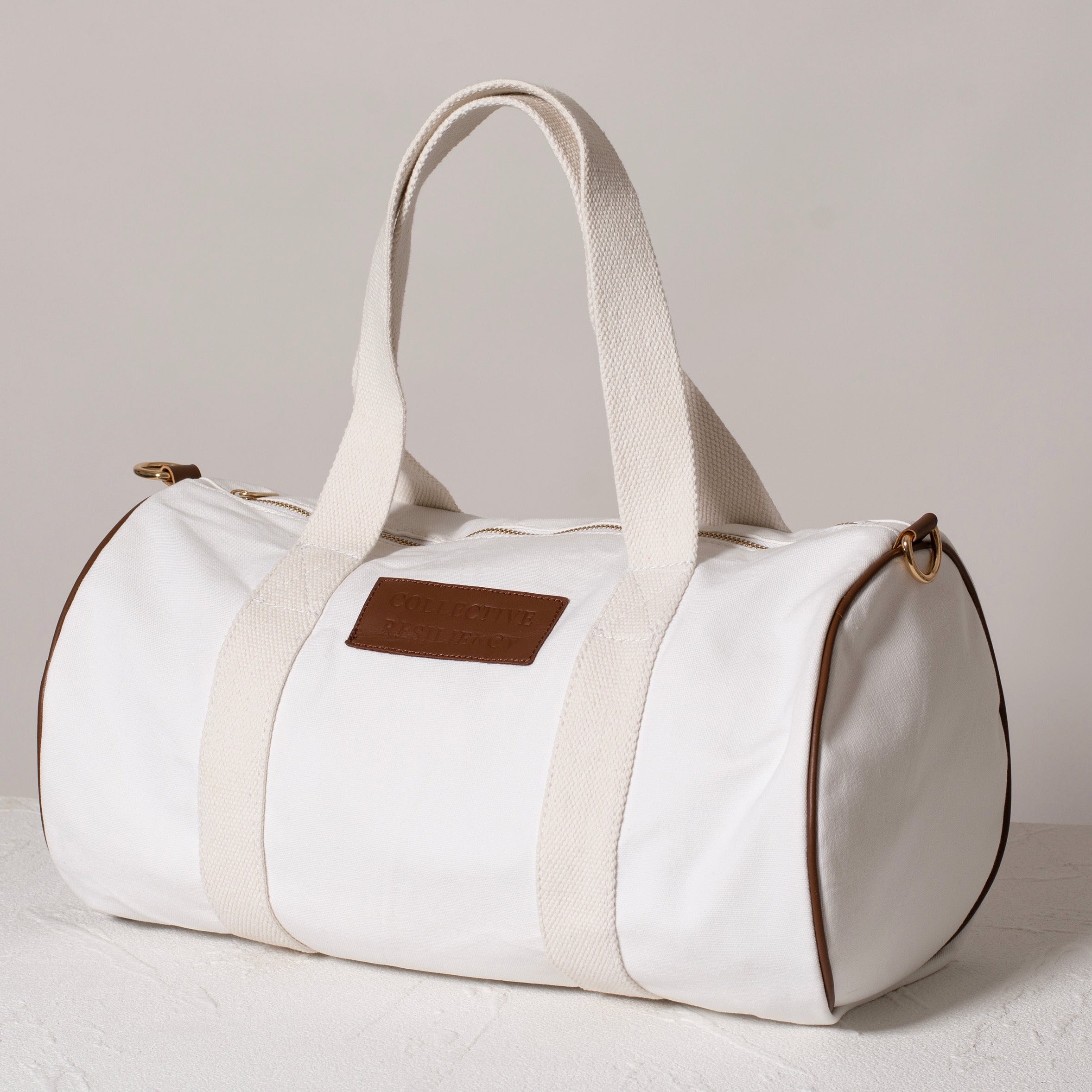 White canvas duffle bag sale